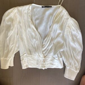 Zara white top Size S